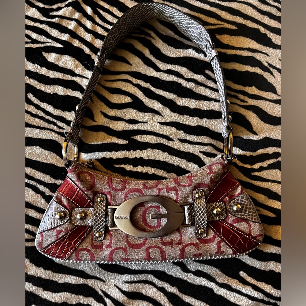 multicolor guess handbag